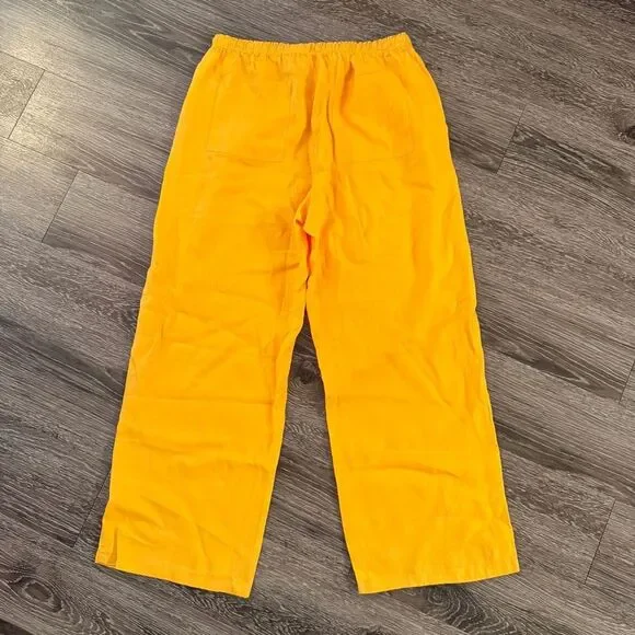 J. Crew Wide Leg Linen Drawstring Pants